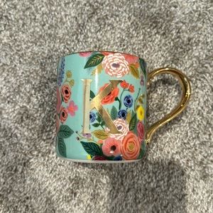New Rifle Paper Co for Anthropologie “K” monogram cup